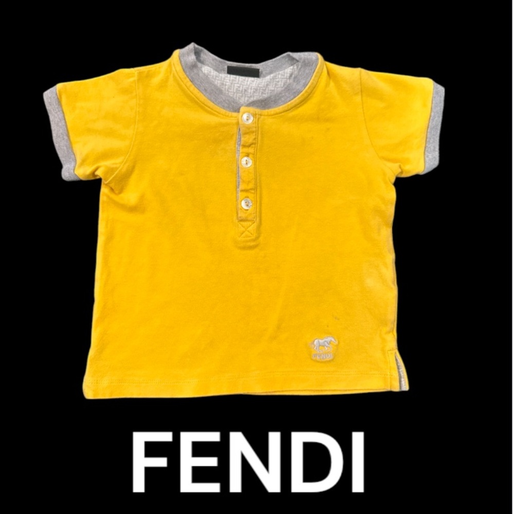 Authentic Fendi luxury designer signature baby tee shirt sz 12 Months